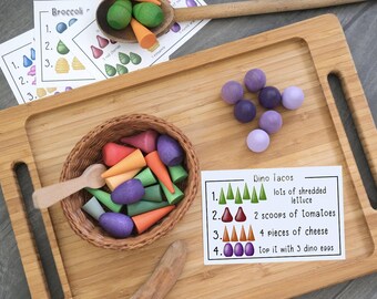 Part 2! Loose Parts Recipe Cards - For Use With Mandala Pieces - Open Ended Play Printable