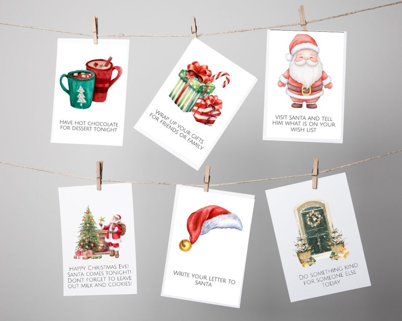 Printable Christmas Advent Activity / Instant Download Advent Calendar ...