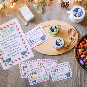 Hot Chocolate / Hot Cocoa Loose Parts Recipe Cards - For Use With Mandala Pieces - Open Ended Play Printable