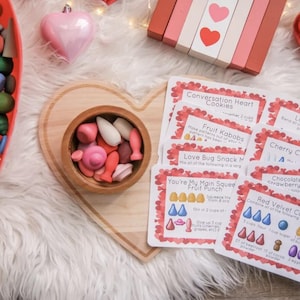 Valentine&#39;s Day Loose Parts Recipe Cards - For Use With Mandala Pieces - Open Ended Play Printable
