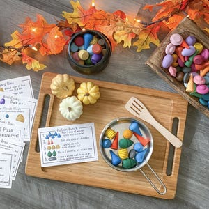Halloween Themed Loose Parts Recipe Cards (Part 3!) - For Use With Mandala Pieces - Open Ended Play Printable