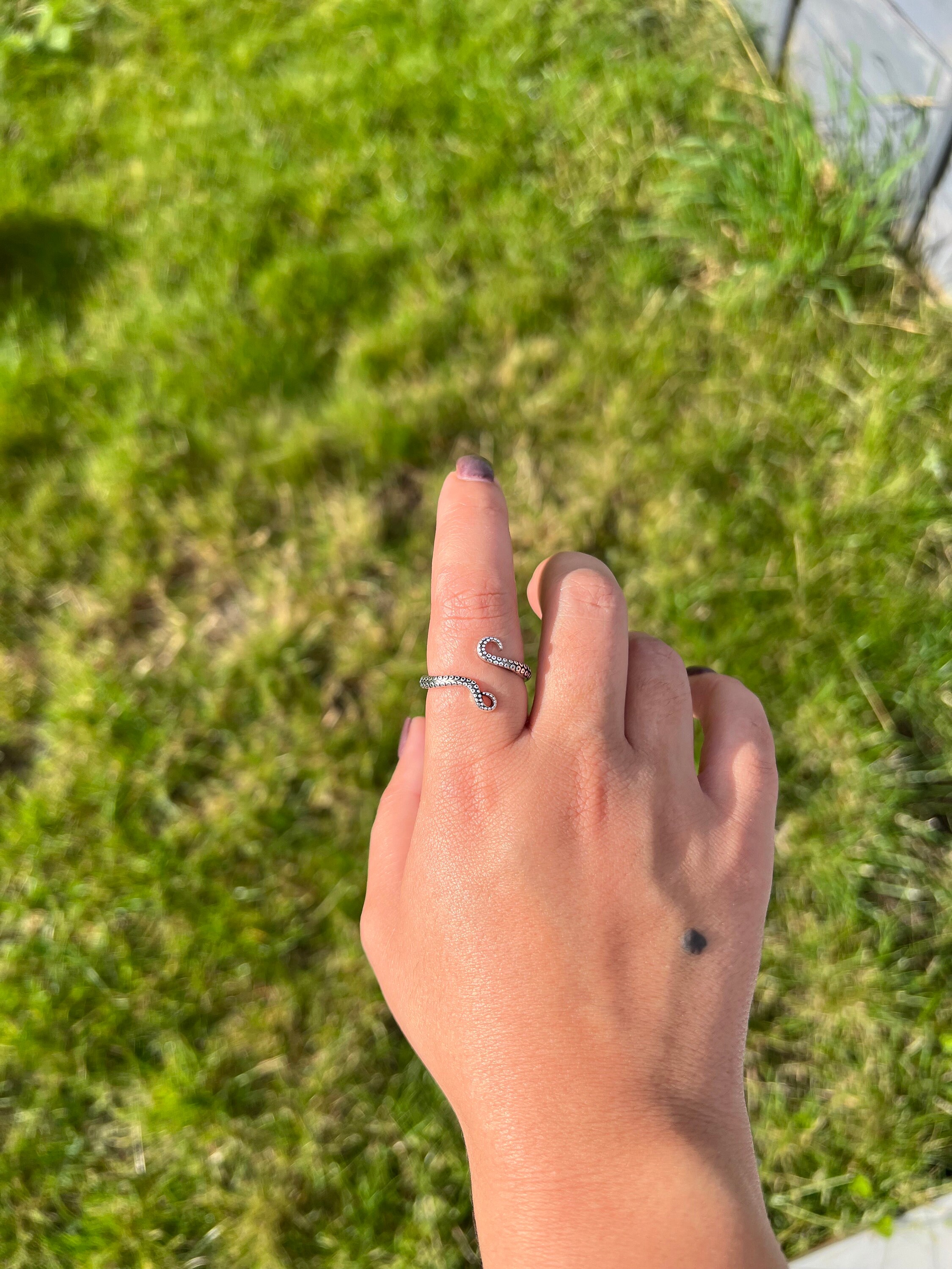 Anello Robusto Regolabile Per Uomo O Donna, Design Giglio, Stile Retrò Unisex, Motivi Floreali Fini E Delicati, Argento Sterling 925, Prodotto In Francia - Italia - Foto 4