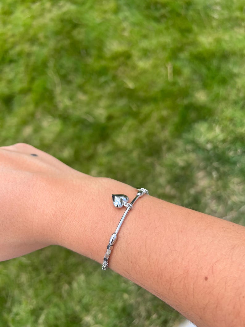 Armband 925 Sterling Silber Herz Damen verstellbar & Geschenkbeutel | Personalisierte Namensbox Bild 4