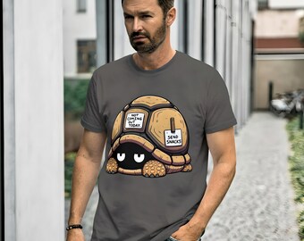 Pas aujourd'hui t-shirt écaille | Chemise drôle d'animal | Décontracté Introverti Confort | Chemise unisexe paresseux | Cadeau pour les amateurs de collations | Chemise animal de dessin animé unique