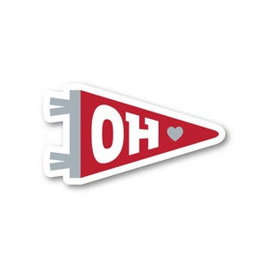 Ohio College Team Pennant Sticker