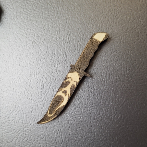 Horror slasher knives wood magnets
