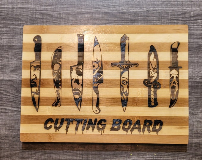 Horror knives cutting board Ghostface Freddy Jason