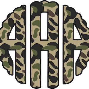 Vintage Camo Monogram