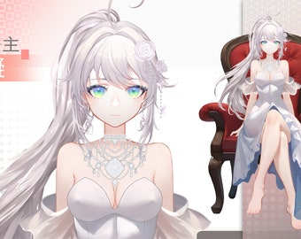 live2d model：Princess Aojiao - Vtuber Model FULLY RIGGED - Ready to use!