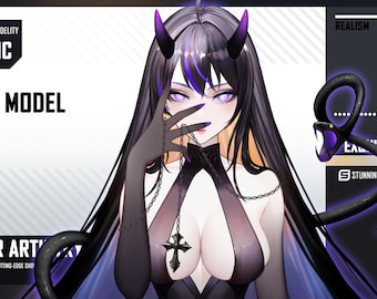 Live2d model: The Secret Kiss Celeste &quot;Lilian Eve&quot; DLC1- Vtuber Model FULLY RIGGED - Ready to use!