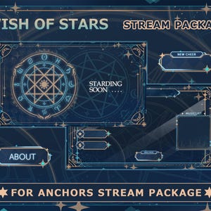 Aniamted Wish of Star Stream Overlay Pack - Etsy