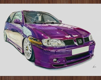 Realistic car drawings