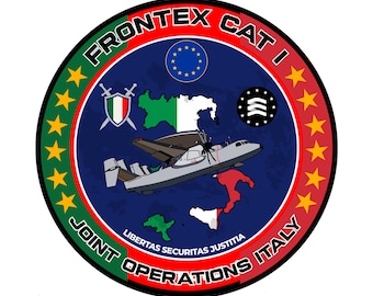FRONTEX Border Police Patch Border Police Badge FRONTEX Coastguard European Police Patch Italy Patch Italy Badge Italian Patch Italian Badge
