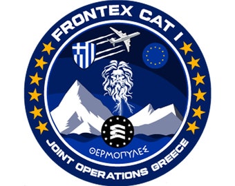 FRONTEX Border Police Patch Border Police Badge FRONTEX Coastguard European Police Patch Greek Patch Greek Badge Greece Patch Greece Badge