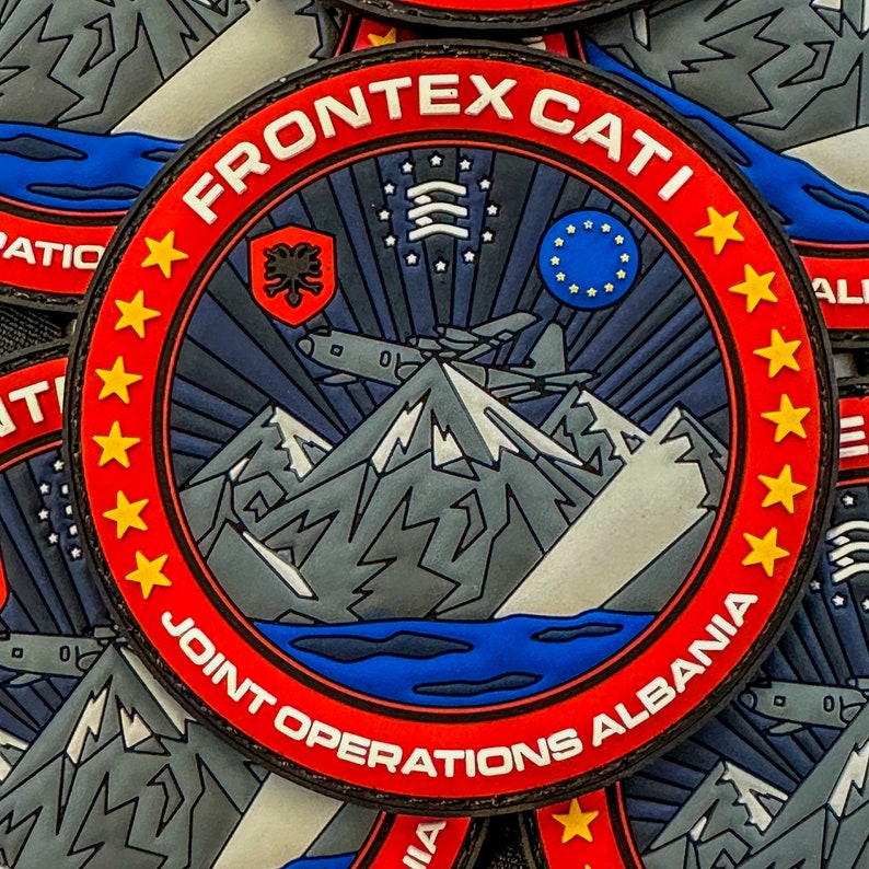 FRONTEX Border Police Patch Border Police Badge FRONTEX Coastguard Badge Coastguard Patch European Police Patch Albania Police Patch Badge image 3