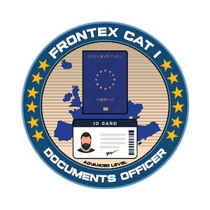 FRONTEX Border Police Patch Border Police Badge Advance Level Documents Officer Badge Documents Inspector Badge Frontex Coastguard Badge