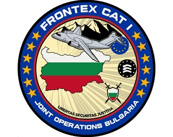 FRONTEX Border Police Patch Border Police Badge FRONTEX Coastguard Badge Coastguard Patch European Police Patch Police Bulgaria Patch