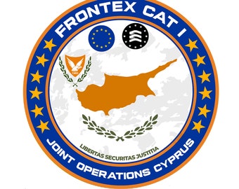 FRONTEX Border Police Patch Border Police Badge FRONTEX Coastguard Badge Coastguard Patch European Police Patch Cyprus Patch Cyprus Badge