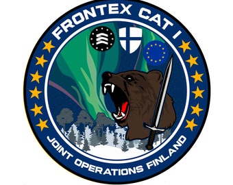 FRONTEX Border Police Patch Border Police Badge FRONTEX Coastguard Badge Coastguard Patch European Police Patch Finland Patch Finland Badge