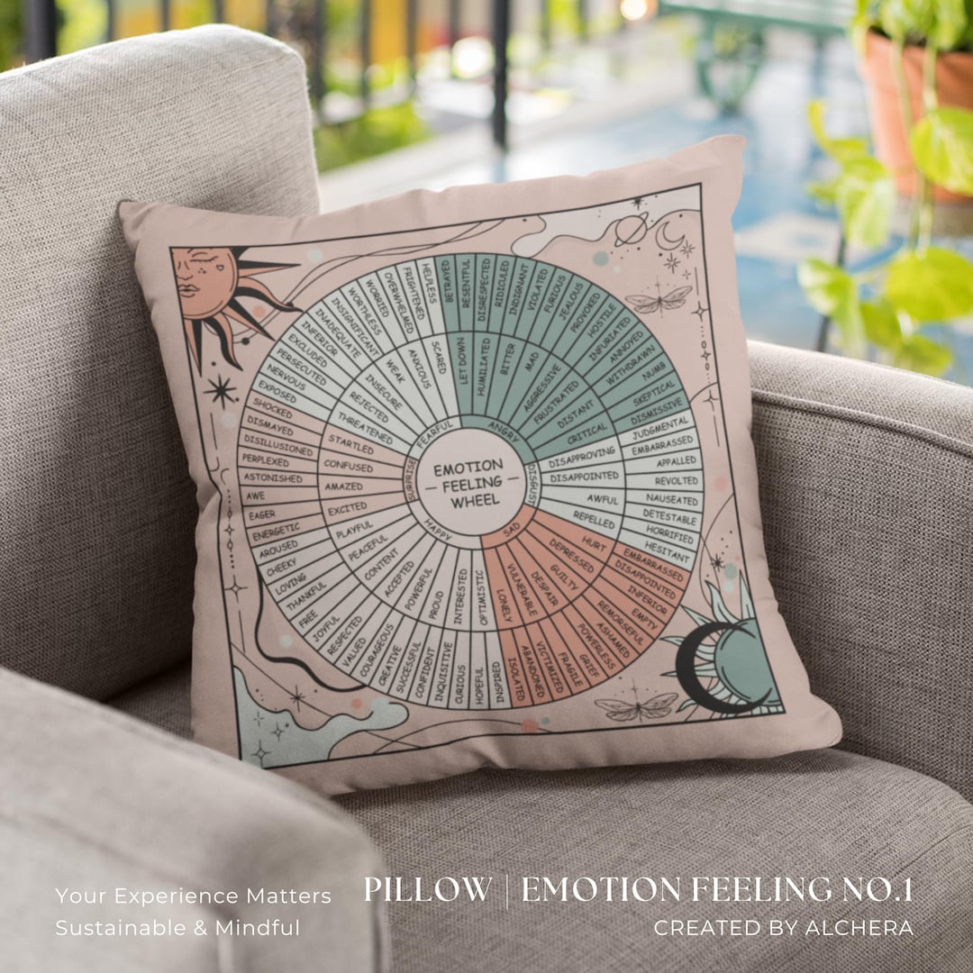 Polyester Emotion Feeling Wheel Decorative Pillow: 6 Options - Etsy