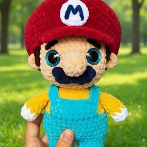 Luigi Amigurumi PDF – Super Mario Bros Crochet Plush, Gamer Gift, Handmade Toy, Easy Crochet Doll Tutorial
