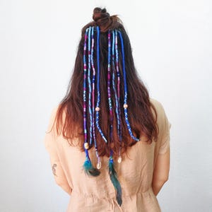 Clip In Wool Dreadlocks: Boho Viking Braid Hair Extensions