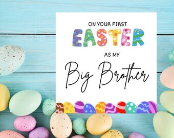 First Easter as my big brother digital download card print personalise