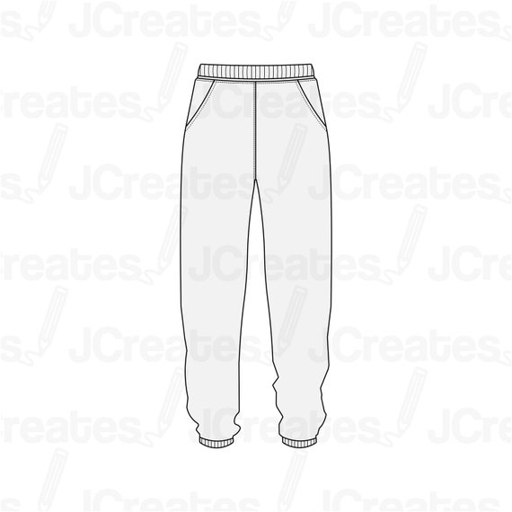 Sweatpants Vector Mockup Customizable Sweatpants Template