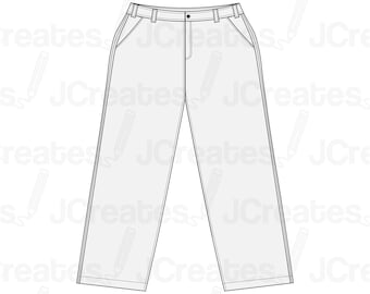 Jean Vector Mockup - Aanpasbare Jean-sjabloon | Direct downloaden | Digitale bestanden van hoge kwaliteit | Digitaal downloaden