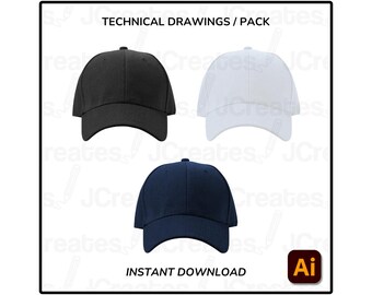 Baseball Cap Mockup Pack Template - PNG Cap Template | Instant Download | High-Quality Digital File | Digital Download for Designer