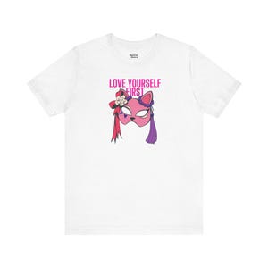 Love Yourself First Unisex Tee, Inspirational Quote Shirt, Self Care Graphic Tshirt, Positive Affirmation Top, Mental Health Awareness Gift