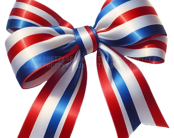 Amerikanische Flagge Schleife PNG, Aquarell Vierter Juli PNG, Gott segne Amerika Png, Flagge Kokette Bogen Design, USA Flagge Png, digitaler Download
