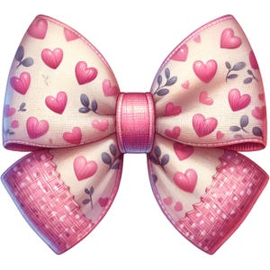 Ribbon Coquette Heart Bow PNG, Watercolor Bow PNG, Bow Png, Coquette Bow png, Pink Bow Png, Western Bow, Heart Bow Clipart, Digital Download