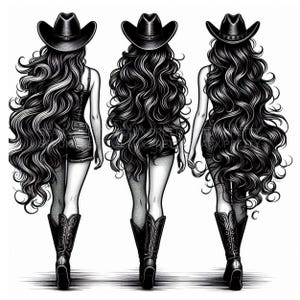 Cowgirls PNG, Country Girls Design, Rodeo, Western PNG, Digital Download