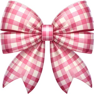 Ribbon Coquette Plaid Bow PNG, Watercolor Bow PNG, Bow Png, Coquette Bow png, Pink Bow Png, Western Bow, Heart Bow Clipart, Digital Download