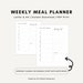 Printable Weekly Meal Planner - Etsy