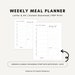 Printable Weekly Meal Planner - Etsy