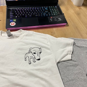 Dog Meme Shirt: Embroidered 100% Cotton Classic Tee