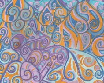 Lay Into You original Swirly Acrylic Painting