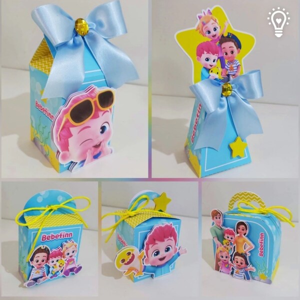 Bebefinn Party favor boxes, bebefinn birthday, bebefinn decoration, Treat box, Kids Party