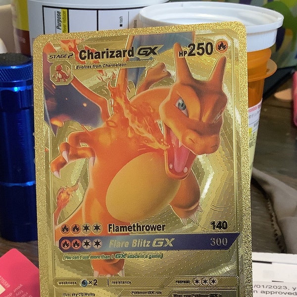 charizard gx hp250 gold foil