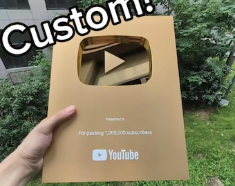 YouTube Custom Playbutton Funny Gift