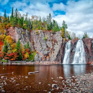 Minnesota Wall Art, Photography, Nature Lover Gift, Waterfalls, Minnesota Gifts, Fall Colors, North Shore Autumn, Tettegouche State Park