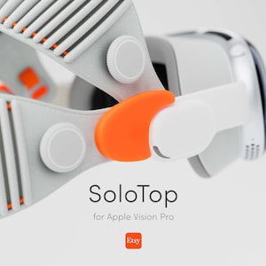 SoloTop for Apple Vision Pro Modern Solo Knit Top-Strap Adapters Print & Ship Orange