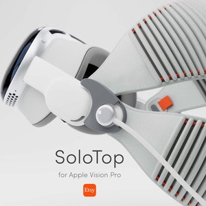 SoloTop for Apple Vision Pro Modern Solo Knit Top-Strap Adapters Print & Ship Gray