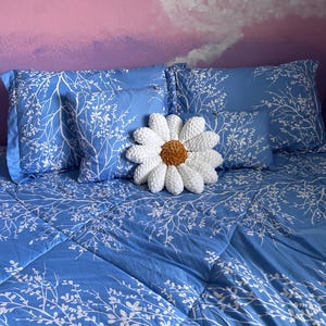 Daisy Pillow | Crochet Pillow | Daisy Decoration | Crochet Home Decor