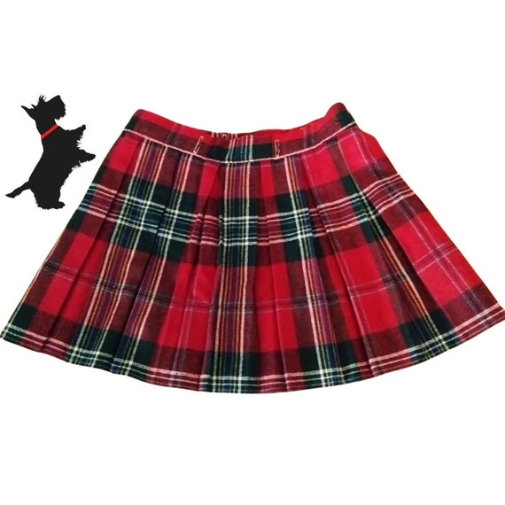1950s Vintage Girl's Scottish Tartan Plaid Skirt,… - image 2