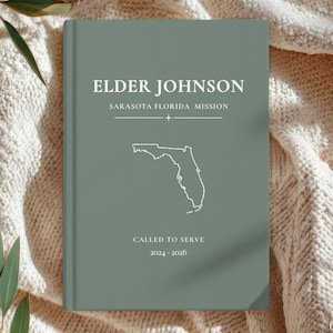 Personalized LDS Mission Journal, Custom Mission Name Notebook, Elder or Sister Missionary Gift, MTC Farewell Keepsake