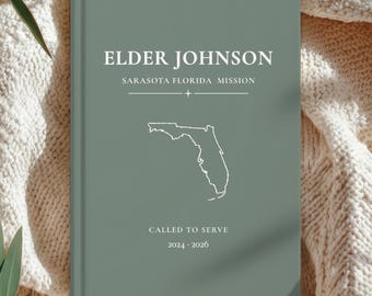 Personalized LDS Mission Journal, Custom Mission Name Notebook, Elder or Sister Missionary Gift, MTC Farewell Keepsake