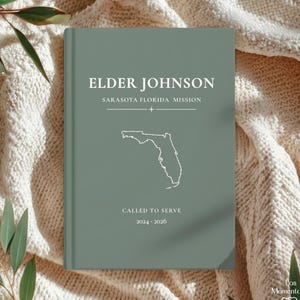 Personalized LDS Mission Journal, Custom Mission Name Notebook, Elder or Sister Missionary Gift, MTC Farewell Keepsake